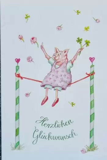 Christina Thrän Freut euch Briefkarte